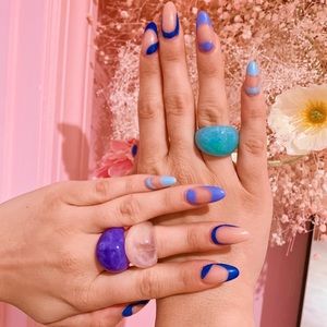 Chunky acrylic rings